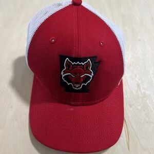 Arkansas Razorbacks New Era Brand Red Trawler Adjustable Trucker Hat